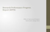 Research Performance Progress Report (RPPR)