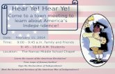 Hear Ye! Hear Ye! Come to a town meeting to learn about America’s Independence!