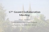 17 th  Geant4 Collaboration Meeting
