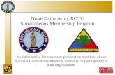 Notre Dame Army ROTC Simultaneous Membership Program