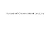 Nature of Government Lecture