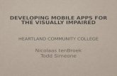 DEVELOPING MOBILE APPS FOR THE VISUALLY IMPAIRED