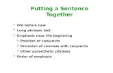 Putting  a Sentence Together