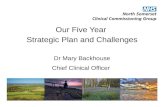 Our Five Year  Strategic Plan and Challenges Dr Mary Backhouse Chief Clinical Officer