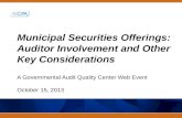 Municipal Securities Offerings: Auditor Involvement and Other Key Considerations