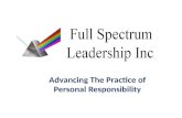 Advancing The  Practice of  Personal Responsibility