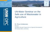 UN-Water Seminar on the  Safe  use of Wastewater in  Agriculture