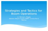 Strategies and Tactics for  Boom Operations