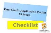 Dual  Credit Application  Packet 13 Steps