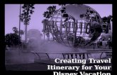 Creating Travel Itinerary for Your Disney Vacation