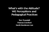 What’s with the Attitude?  WE Perceptions and  Pedagogical Practices