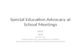 Special Education Advocacy at School Meetings