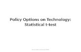 Policy Options on Technology: Statistical t-test