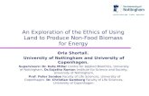 An Exploration of the Ethics of Using Land to Produce Non-Food Biomass for Energy