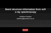 Band structure information from soft x-ray spectroscopy