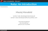 Ruby: An introduction -  Who am  I?