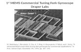 1 st  MEMS Commercial Tuning Fork Gyroscope Draper Labs