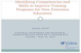 Identifying  Competencies and  Skills  to  Improve Training Programs for New Extension Educators