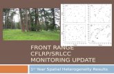 Front Range CFLRP/SRLCC Monitoring Update