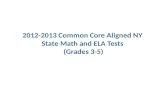 2012-2013 Common Core Aligned NY State Math and ELA Tests  (Grades 3-5)