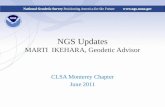 NGS Updates MARTI  IKEHARA, Geodetic Advisor