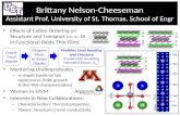 Brittany Nelson-Cheeseman Assistant Prof,  University of St.  Thomas, School of  Engr