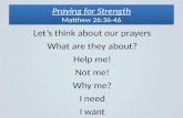 Praying for Strength Matthew  26:36-46