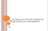 Human Activity affects biological diversity