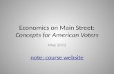 Economics on Main Street: Concepts for American Voters