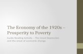 The Economy of the 1920s – Prosperity to Poverty