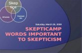 Skepticamp words important to skepticism
