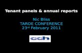 Tenant panels & annual reports Nic  Bliss TAROE CONFERENCE 23 rd  February 2011