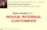 Pain Point # 1 –  ROGUE INTERNAL CUSTOMERS
