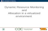 Dynamic Resource Monitoring and Allocation in a virtualized environment
