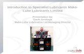Background to  Mako -Lube Lubricants