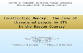 Constructing Memory:  The case of  threatened people by ETA  in the Basque Country