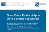Does Color Really Help in Dense Stereo Matching?