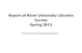 Report of  River  University  Libraries  Survey Spring 2013