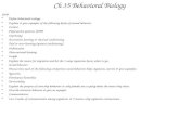 Ch  35  Behavioral Biology