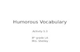 Humorous Vocabulary