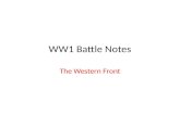 WW1 Battle Notes