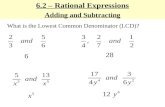 6.2 – Rational Expressions