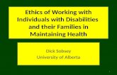 Ethics of Working with Individuals with Disabilities  and their Families in Maintaining Health