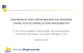 SNOWPACK AND FRESHWATER ICE SENSING USING AUTOCORRELATION  RADIOMETRY