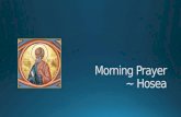 Morning Prayer ~  Hosea