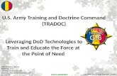 Leveraging DoD Technologies to Train and Educate the Force at the Point of Need