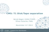CMS : T1  Disk/Tape separation