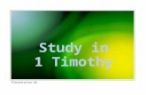 Study in 1 Timothy