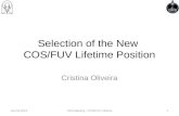 Selection of the New  COS/FUV Lifetime Position