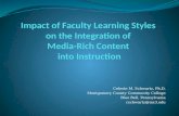Impact of Faculty Learning Styles  on the Integration of  Media-Rich Content  into Instruction